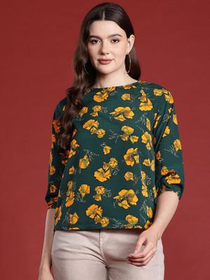 all about you Casual Solid Women Green Top