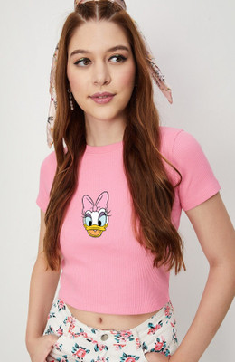Sollobell Casual Striped Women Pink Top