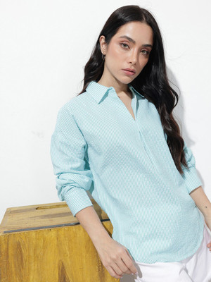 Roadster Casual Striped Women White Top