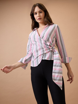 Globus Formal Striped Women Multicolor Top