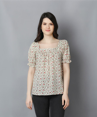 ZUVINO Casual Printed Women Multicolor Top