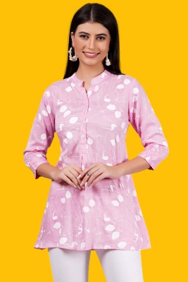 Jyoti Casual Printed Women Pink Top