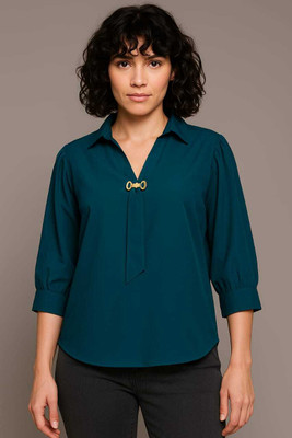 NEHA FASHIONNN Casual Solid Women Purple Top