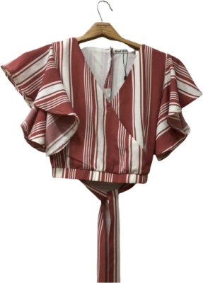 DD Enterprises Casual Striped Women Red Top