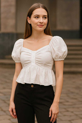 Harmi collection Casual Solid Women Purple Top