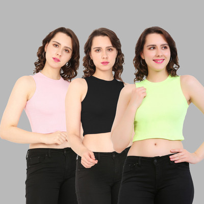 DIAZ Casual Solid Women Multicolor Top