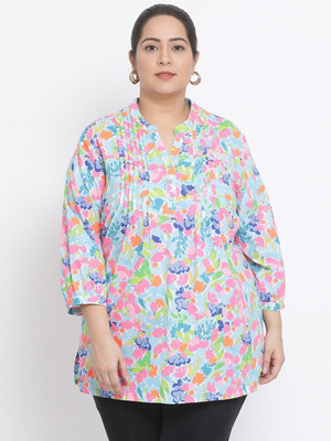OXOLLOXO Casual 3/4 Sleeve Printed Women Multicolor Top