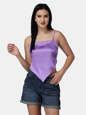 METRONAUT Casual Solid Women Purple Top