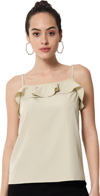 ALL WAYS YOU Casual Solid Women Green Top