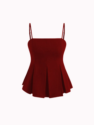 Ramayat Designs Party Solid Women Maroon Top