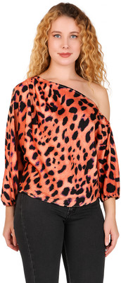 BoheeWohee Casual Printed Women Brown, Black Top