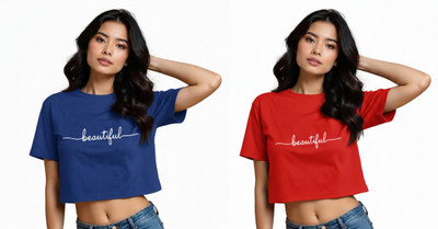 Blueribon Casual Printed Women Red, Blue Top
