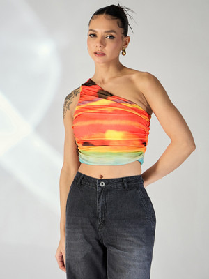 Uptownie Lite Casual Printed Women Multicolor Top