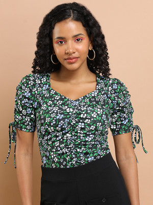 Tokyo Talkies Casual Printed Women Multicolor Top