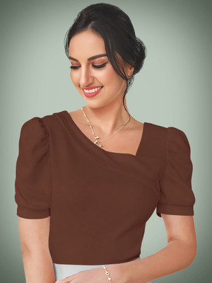 Kashonaa Casual Self Design Women Brown Top