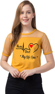 GP GARMENTS Casual Printed Women Yellow Top