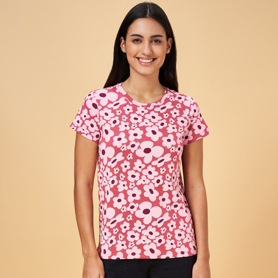 Dreamz by Pantaloons Casual Printed Women Maroon, Pink Top
