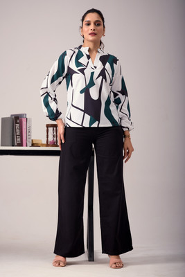 KALEE Casual Printed Women White Top