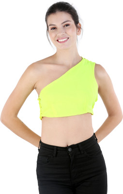 KIYOO Casual Solid Women Light Green Top