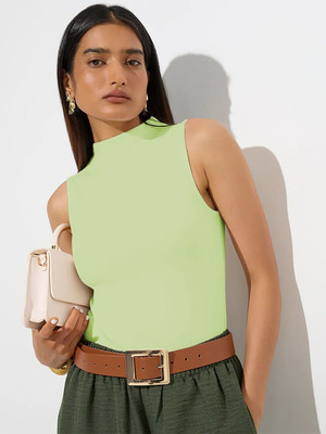 KOTTY Casual Solid Women Green Top
