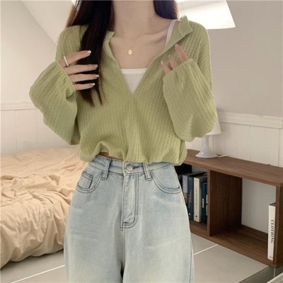 Icw Casual Solid Women Light Green Top