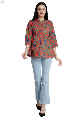 kiarabel retail Casual Printed Women Red Top