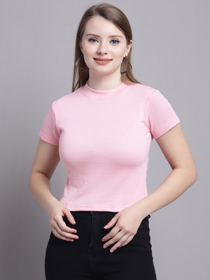 bamboo breeze Casual Solid Women Pink Top
