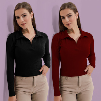 Maheshvi Casual Solid Women Multicolor Top