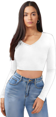 AGOF Casual Self Design Women White Top