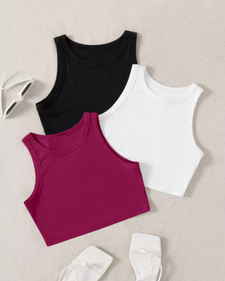 Berry Bird Party Solid Women Multicolor Top