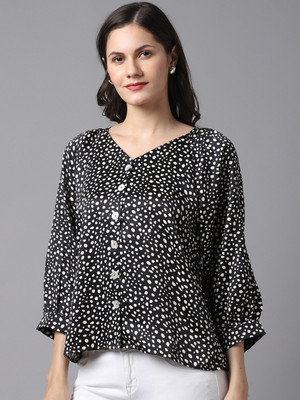 CANTABIL Casual Printed Women Black Top
