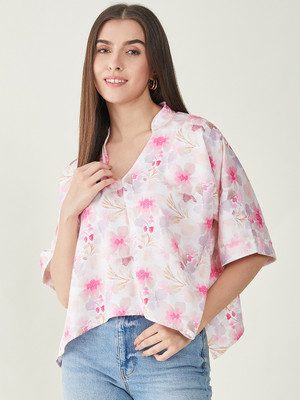 BITTERLIME Casual Printed Women Multicolor Top