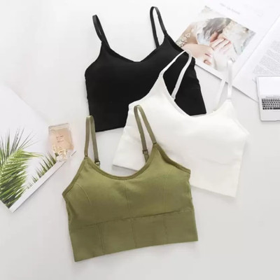 De hill Unique Design Women Cami Bra Lightly Padded Bra(Multicolor)