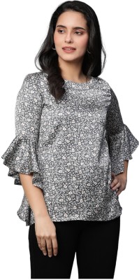 VAIDYA FASHIONS Casual Printed Women Grey Top