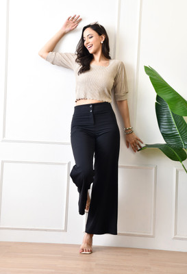 GLADLY Casual Solid Women Beige Top