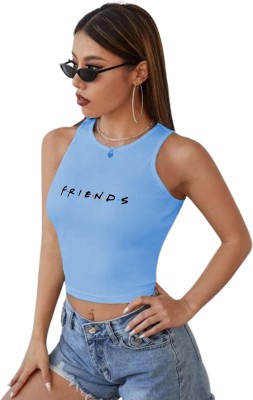 TeeWink Casual Printed Women Light Blue Top