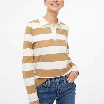 miniPRICE Casual Striped Women Brown Top