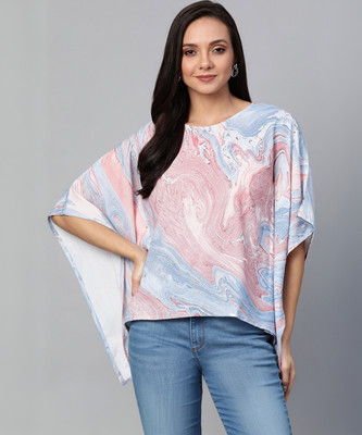 AKIKO Casual 3/4 Sleeve Printed Women Multicolor Top