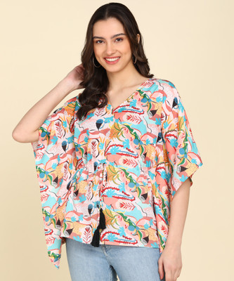 Znx Clothing Casual Printed Women Pink Top