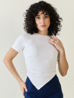 AAYU Casual Solid Women White Top