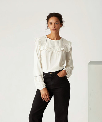 MARKS & SPENCER Casual Solid Women White Top