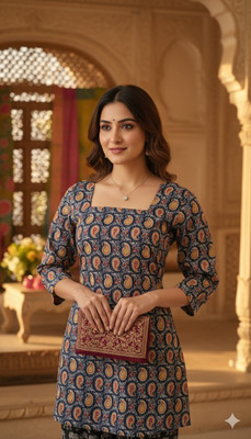 Ekchhavi Women Floral Print Tunic Kurta(Multicolor)