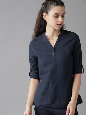 Glorry Creation Casual Solid Women Green Top