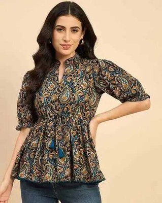CLOTHYCORP Casual Printed Women Multicolor Top