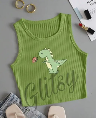 Bartus Casual Printed Women Green Top