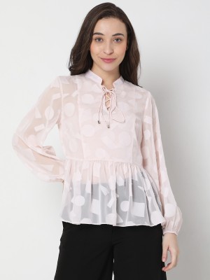 VERO MODA Party Printed Women Pink Top