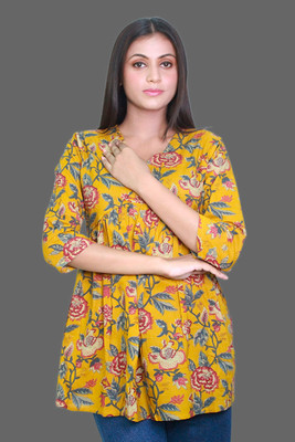 Yuvastra by Manisha Casual Printed Women Yellow Top