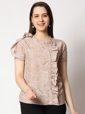 Prettify Casual Floral Print Women Multicolor Top