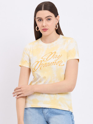 DUKE Casual Printed Women Yellow Top