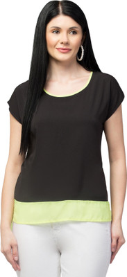 ritika enterprises Casual Solid Women Black Top